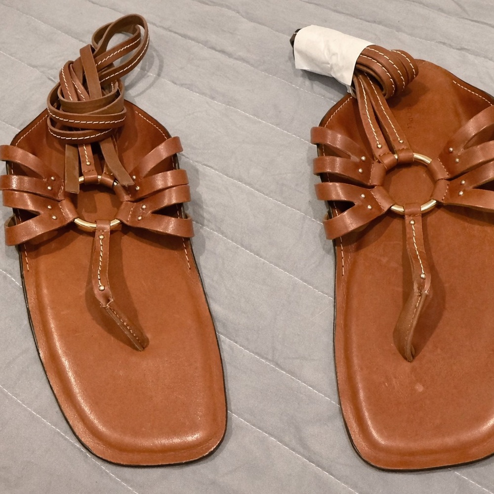 Free People Tan Leather Sandals - Picture 5 of 7